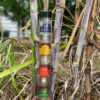 A tall stick with spices in it