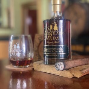 Richland Rum and cigar on a stave