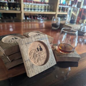 Richland Rum Wooden Coasters made from barrel staves